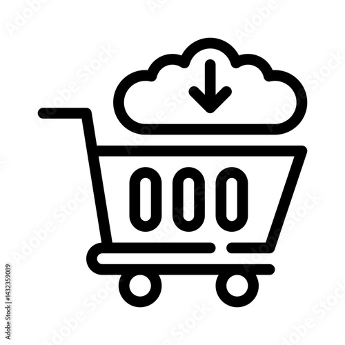 cyber monday line icon