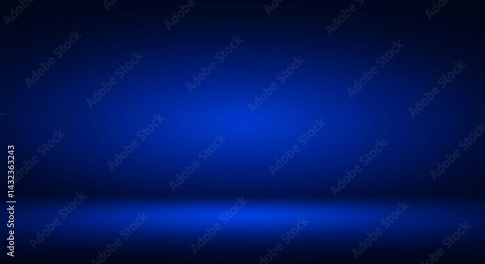 Obraz premium Royal Blue Gradient Smooth Empty Background For Product Display Or Presentation