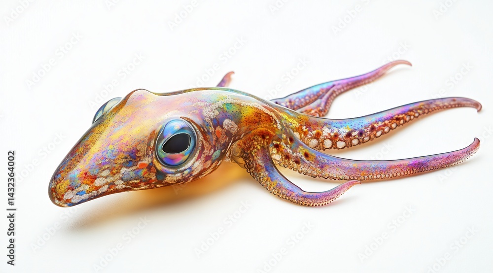 Obraz premium Vibrant Glass Octopus Sculpture Detailed Closeup Shot Artistic Craftsmanship