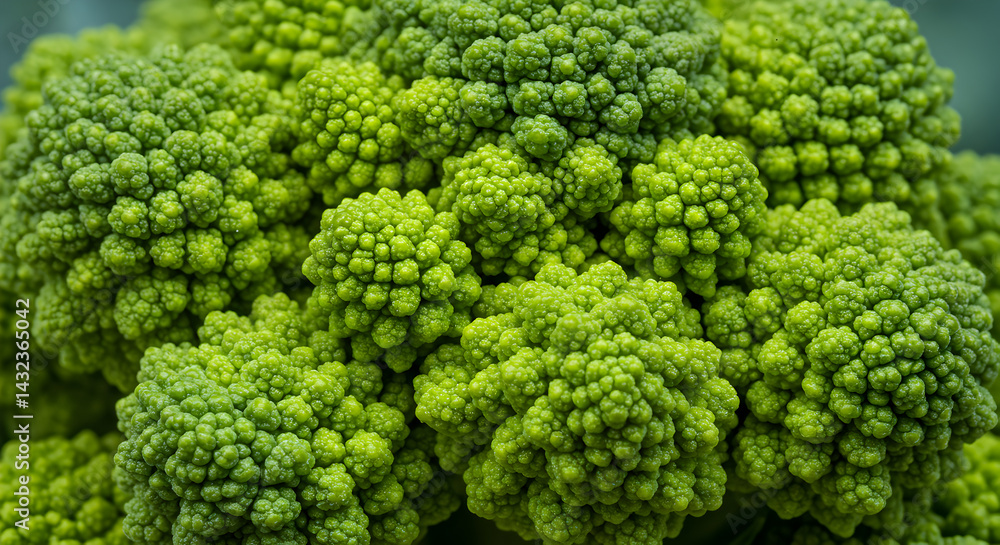Stunning Close Up of a Romanesco Broccoli with Fractal Design Stunning Close Up of a Romanesco Broccoli with Fractal Design