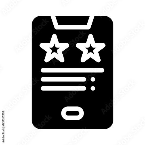 app review glyph icon