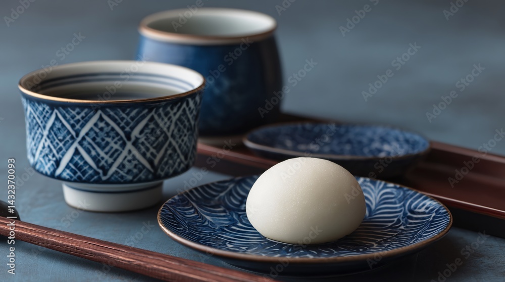 Savoring Daifuku Delights at an Elegant Japanese Dessert Cafe Tranquil Setting Culinary Experience