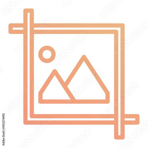 ,Image Cropping Icon,graphic design line flat_Crop