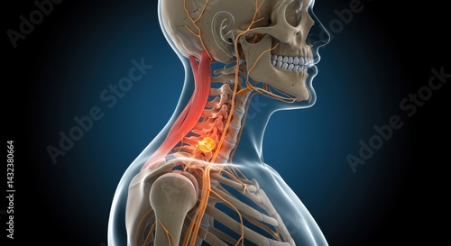 Cervical Spine Pain Illustration