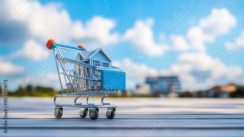 3D render visualization of property investment metaphors and residential construction visions.