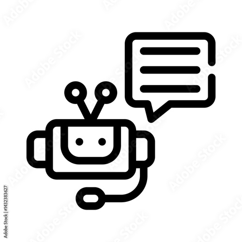 chatbot line icon