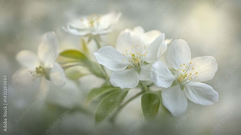 Delicate spring blossoms in soft, pastel light. Delicate spring blossoms in soft, pastel light.