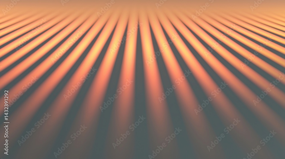 A gradient of lines stretches into the distance, illuminated by warm, orange tones that create a soft, inviting atmosphere. A gradient of lines stretches into the distance, illuminated by warm, orange tones that create a soft, inviting atmosphere.