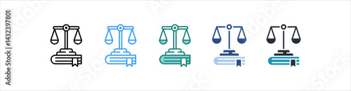 Law Icon In Different Style Vector