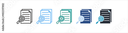 Audit Icon In Different Style Vector