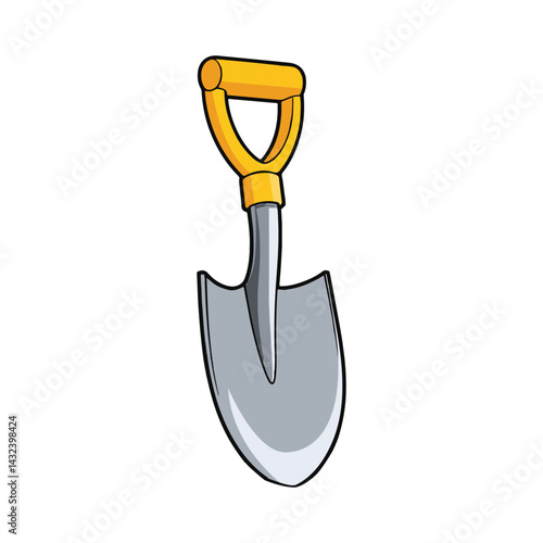 shovel vector illustration in cartoon flat style,icon,building equipment