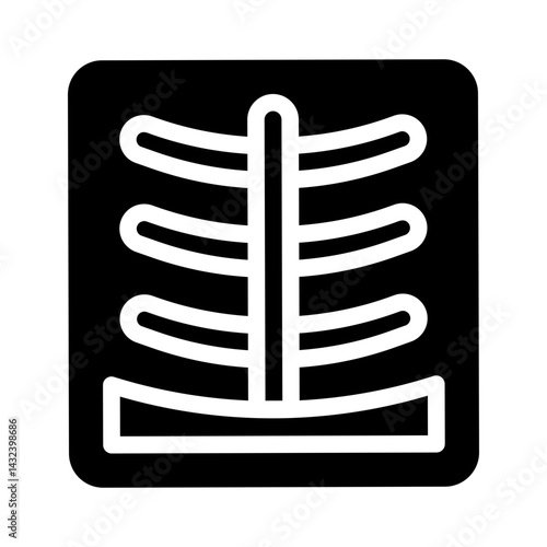 AI x ray glyph icon