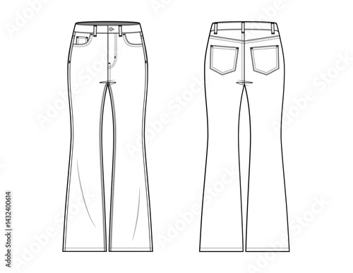 MID RISE FLARE JEANS