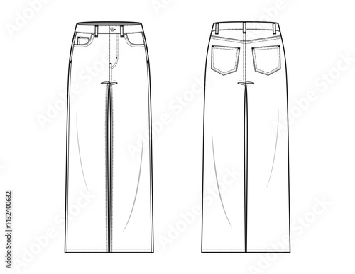 MID RISE WIDE JEANS