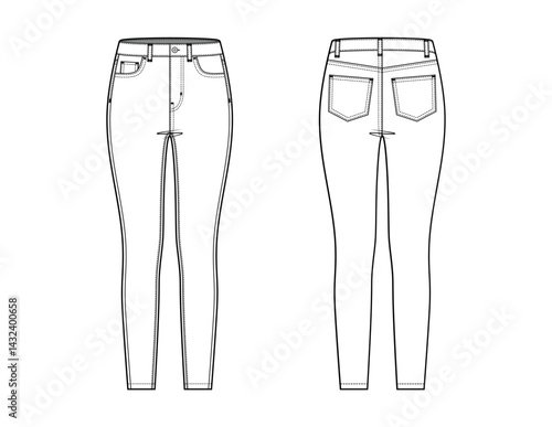 MID RISE SKINNY JEANS