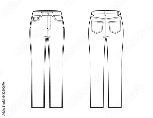 MID RISE STRAIGHT JEANS
