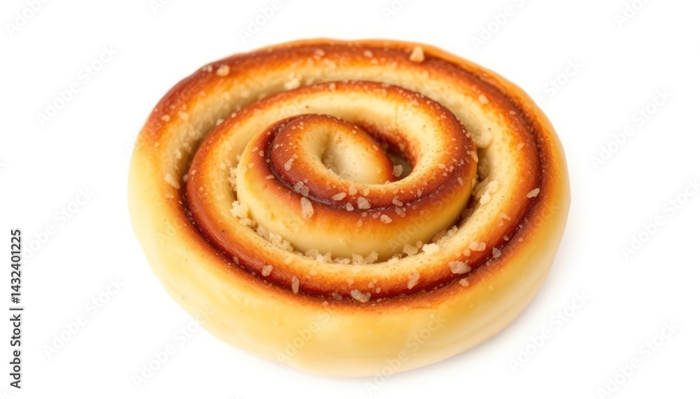 Round pastry with spiral design Round pastry with spiral design