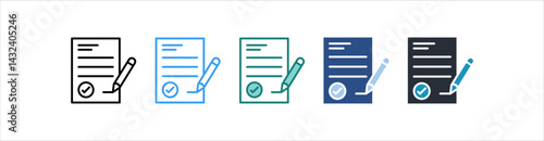 Contract Icon In Different Style Vector
