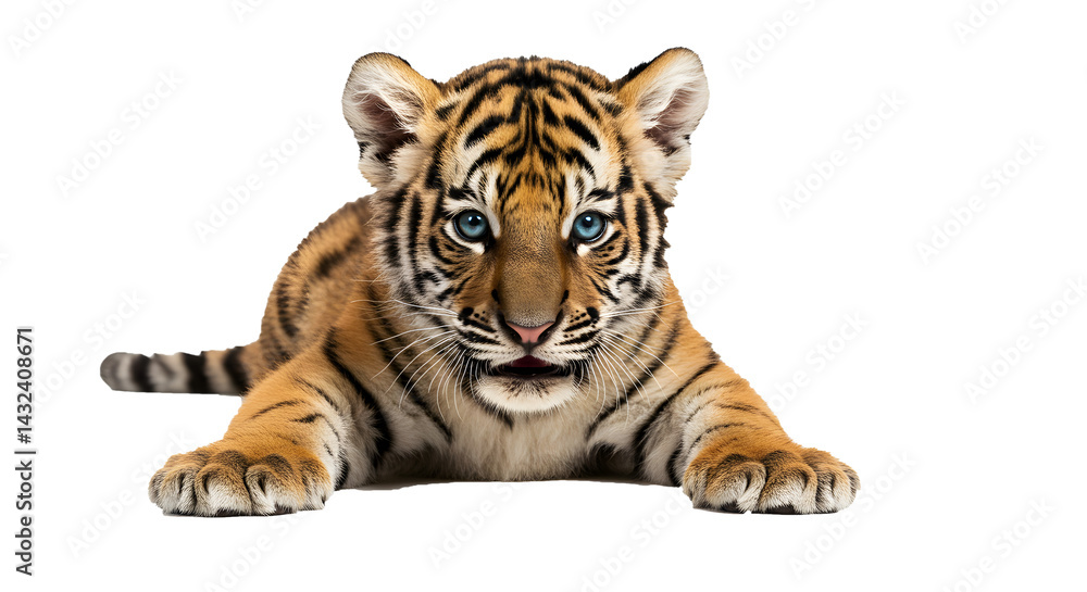 Fototapeta premium tiger isolated on white background