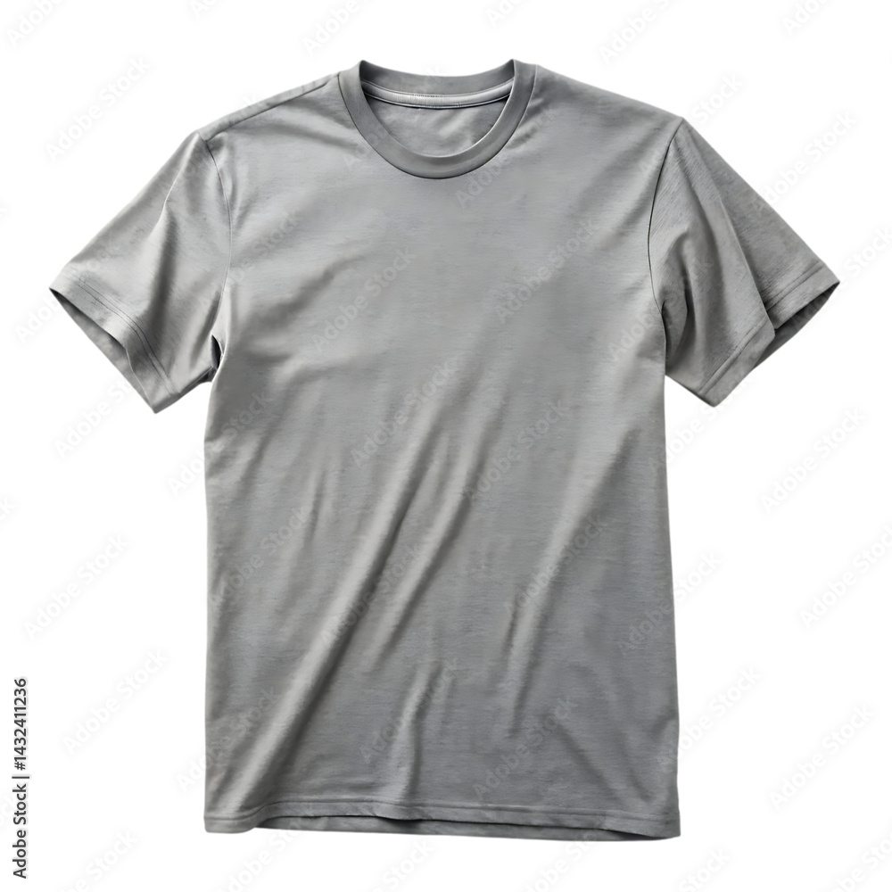 Distressed Gray T-Shirt Mockup: Plain Tee Design Template Distressed Gray T-Shirt Mockup: Plain Tee Design Template
