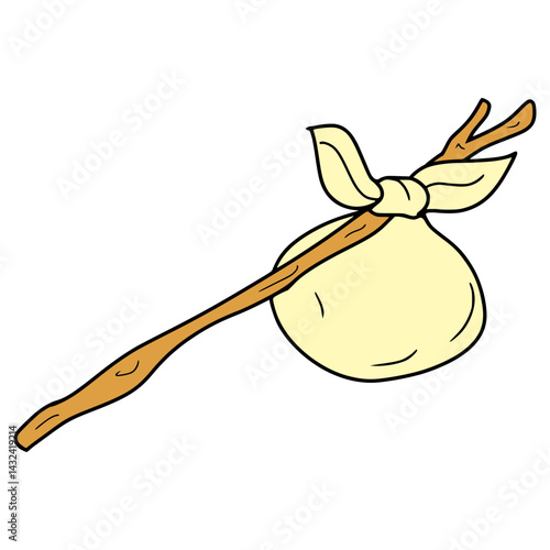 bindle illustration hand drawn isolated vector