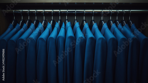 Luxury Men’s Suit Store Interior with Classic Wooden Decor and Elegant Fashion Display