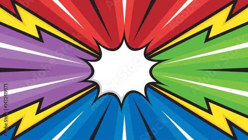 Blank comic cartoon background. empty dialog background. Comic background cartoon style