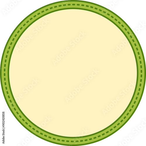 Cute Green Blank Frame with Decorative Border