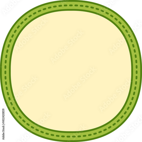 Cute Green Blank Frame with Decorative Border