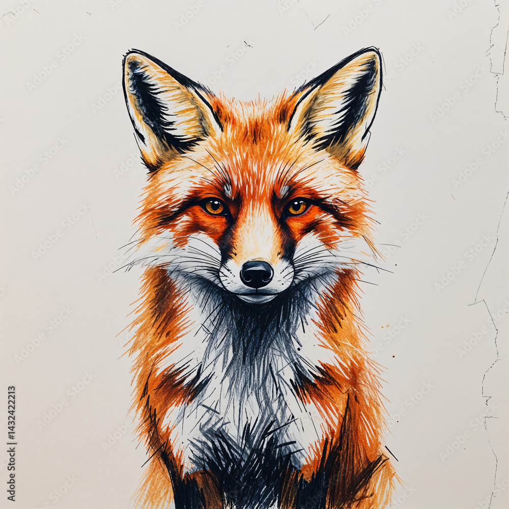 Obraz premium Fox Sketch