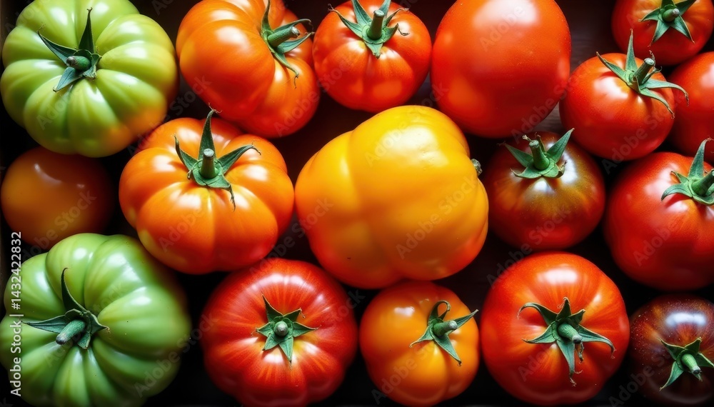 Rainbow of heirloom tomatoes, diverse shapes & sizes , shapes, nutrition, heirloom tomatoes Rainbow of heirloom tomatoes, diverse shapes & sizes , shapes, nutrition, heirloom tomatoes