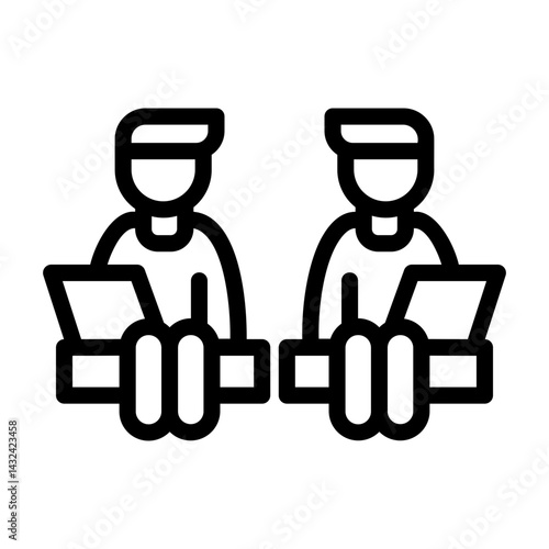 coworking Line Icon