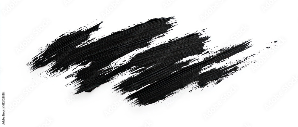 Abstract Black Paint Strokes on White Background Abstract Black Paint Strokes on White Background