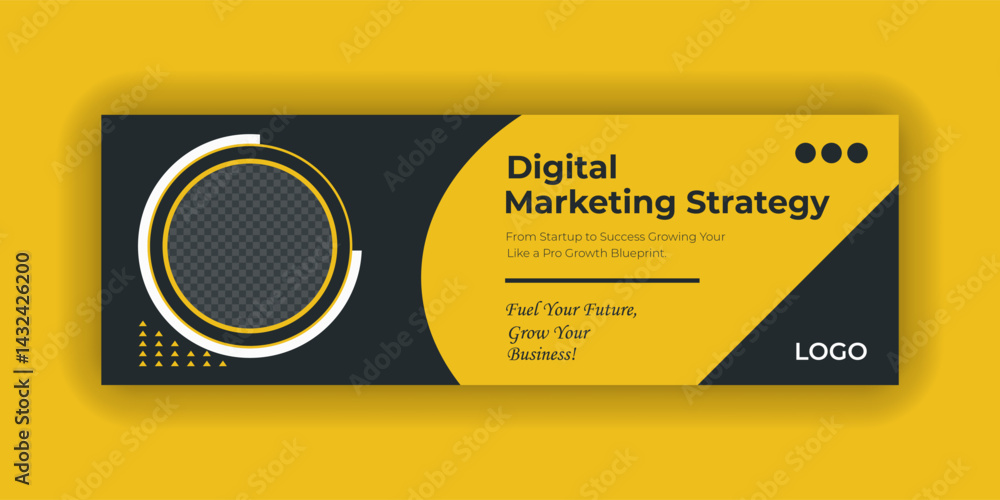 Obraz premium Digital marketing agency and corporate Facebook cover template