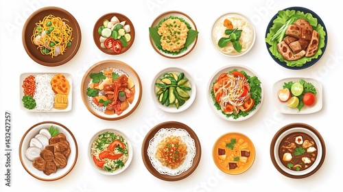 A Delicious Collection of Asian Cuisine: Explore a Diverse Array of Savory Dishes