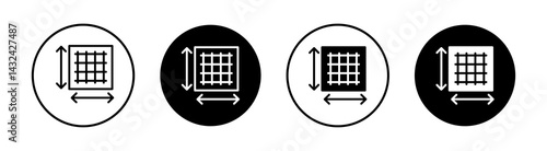 Area and dimension Simple vector icons illustrations for graphic design.