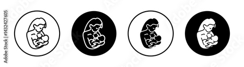 Breastfeeding Simple vector icons illustrations for graphic design.