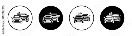 Car crash Simple vector icons illustrations for graphic design.