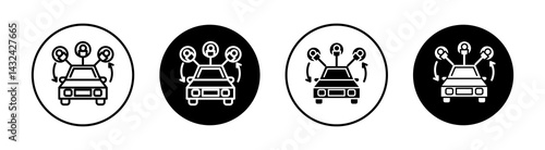 Carpool share Simple vector icons illustrations for graphic design.