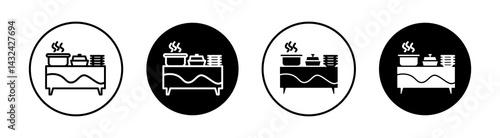 Catering buffet Simple vector icons illustrations for graphic design.