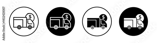 Delivery cost Simple vector icons illustrations for graphic design.