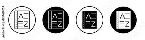 Dictionaries Simple vector icons illustrations for graphic design.