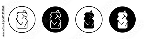 Empty can soda Simple vector icons illustrations for graphic design.