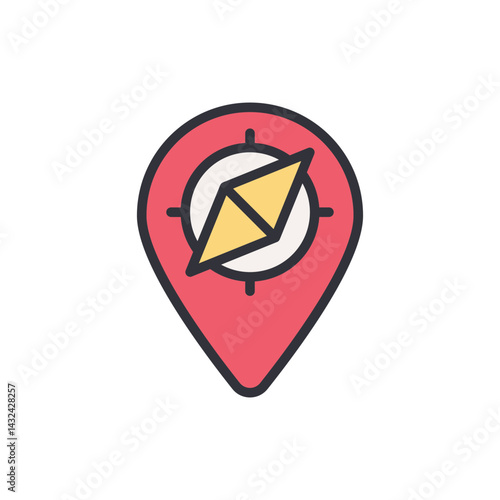 Compass colored icons, minimalist vector illustration ,simple transparent graphic element .Isolated on white background Free Download Compass colored icons, minimalist vector illustration ,simple transparent graphic element .Isolated on white background - GFXLoad