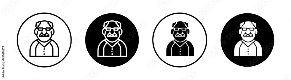 Grandfather Simple vector icons illustrations for graphic design. Grandfather Simple vector icons illustrations for graphic design.