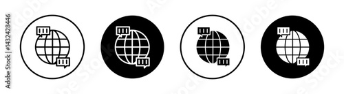 Global dialog Simple vector icons illustrations for graphic design.