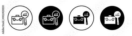 Job analysis Simple vector icons illustrations for graphic design.