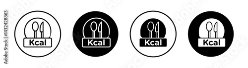Kcal Simple vector icons illustrations for graphic design.