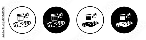 Loyalty program Simple vector icons illustrations for graphic design.