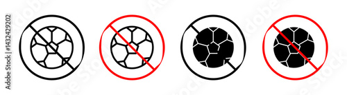 No ball game sign Simple vector icons illustrations for graphic design.